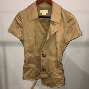 Michael Kors short sleeve tan blazer